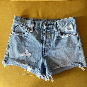 Vintage Levi’s 501 Button Fly Cutoff Denim Shorts